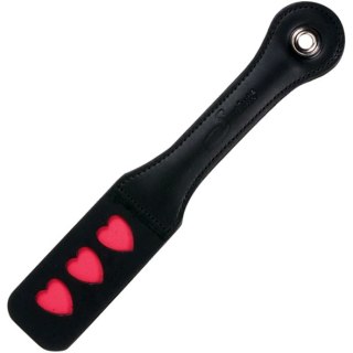 Sportsheets Leather Impression Paddle Hearts - skorzany model z motywem serc