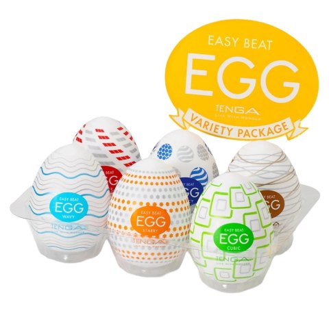 Tenga Egg Variety Pack 6 szt. - zestaw elastycznych rękawow standard