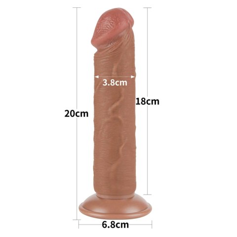 8'' Sliding Skin Dual Layer Dong Brown