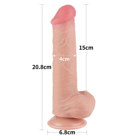 8'' Sliding Skin Dual Layer Dong Flesh