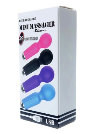 Stymulator-Rechargeable Mini Masager USB 20 Functions - Blue