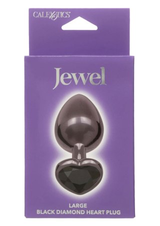 Diamond Heart Plug Large Black