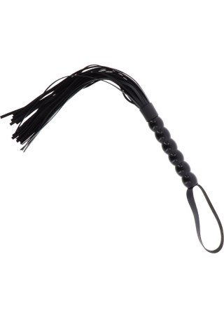 Long Beaded Flogger Whip Black