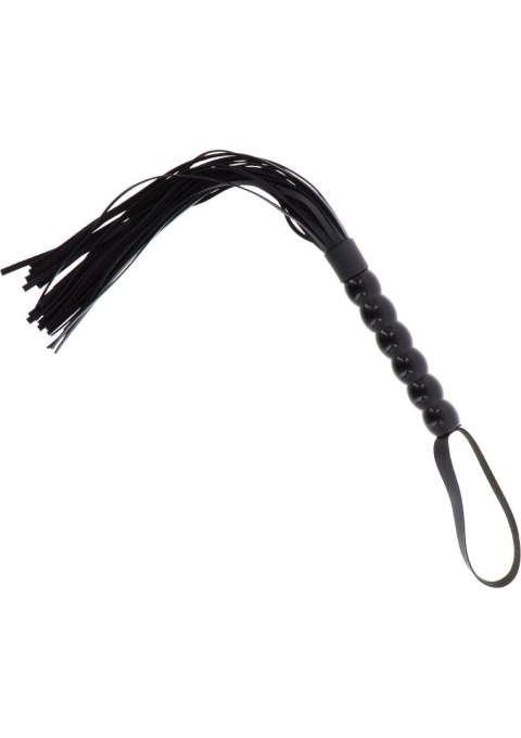 Long Beaded Flogger Whip Black
