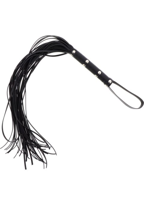 Long Studded Flogger Whip Black