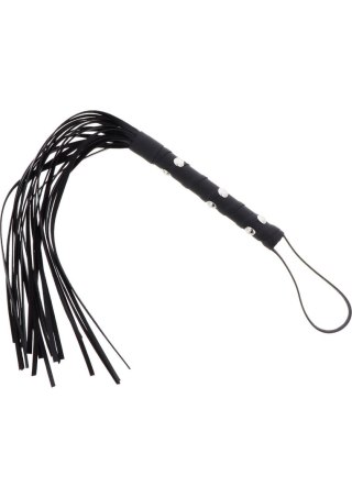 Short Studded Flogger Whip Black