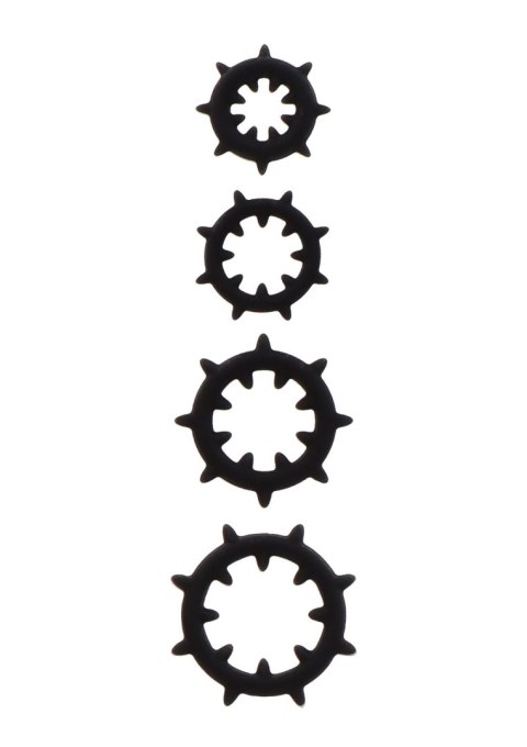 Nipple Enlargers with 8 Rings Black