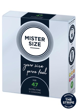 MISTER SIZE 47mm Condoms 3pcs Natural