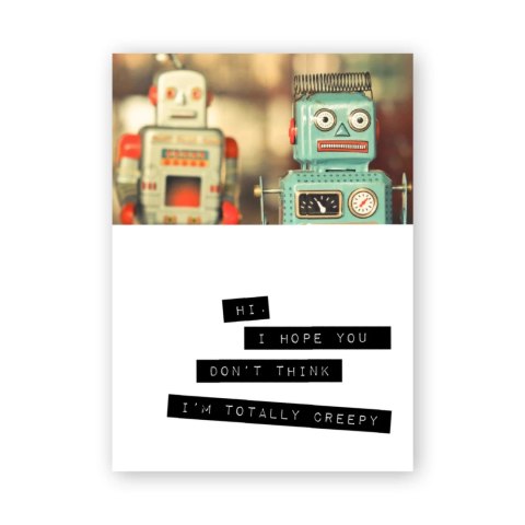 Warm Human Kartka Prezentowa Mam Małą Obsesję Humorystyczna 14x14cm