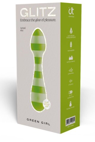 GLITZ GREEN GIRL TRAVEL WAND MASSAGER