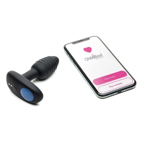 Kiiroo OhMiBod Lumen - interaktywny korek analny LED Bluetooth, silikon