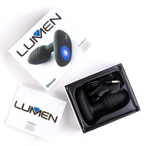 Kiiroo OhMiBod Lumen - interaktywny korek analny LED Bluetooth, silikon