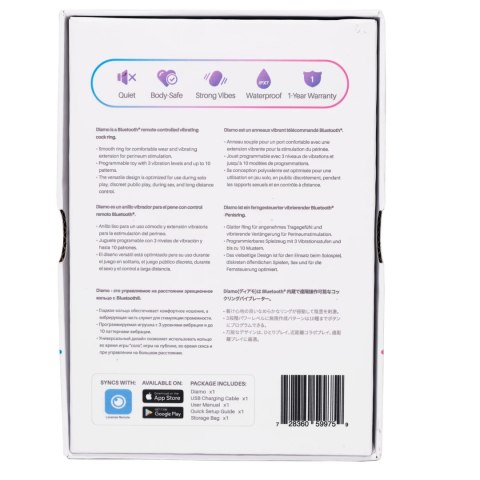 Lovense Diamo Bluetooth - Inteligentny pierścień z wibracjami sterowany aplikacją