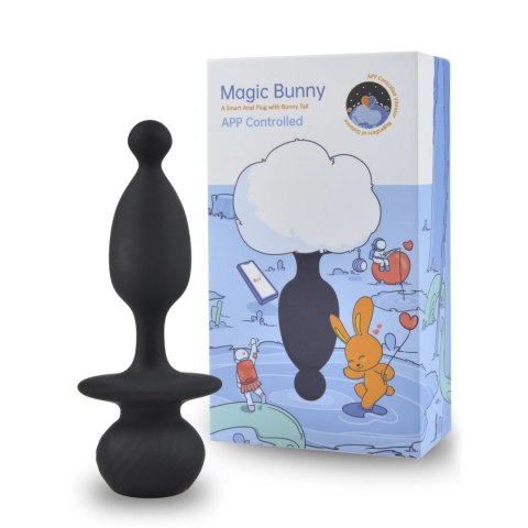 Magic Motion Bunny Tail Plug z aplikacją i wymiennym ogonkiem 13 cm
