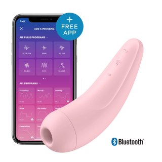Satisfyer Curvy 2+ rożowy - Stymulator powietrzny z wibracjami Bluetooth