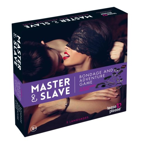 Tease & Please Master & Slave Bondage Game Zestaw z akcesoriami fioletowy