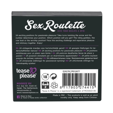 Tease & Please Sex Roulette Kamasutra - gra planszowa wielojęzyczna