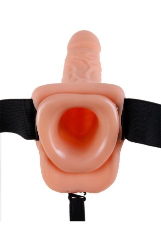 FETISH FANTASY SERIES 9 INCH HOLLOW STRAP-ON WITH BALLS LIGHT