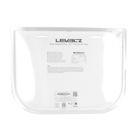 Ribbed Inflatable Silicone Anal Plug - Black