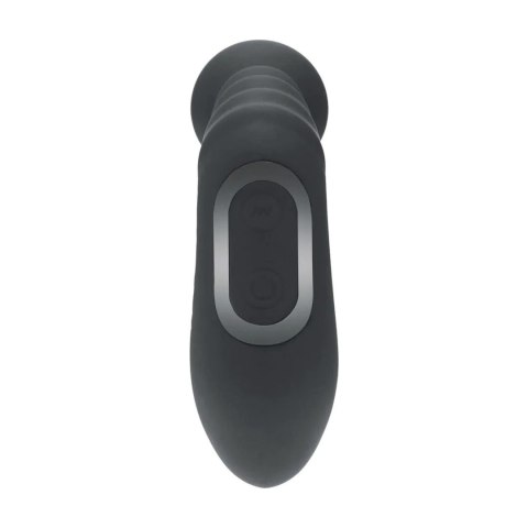 Vibrating Heating Bendable Tapping Beaded Silicone Prostate Stimulator - Black
