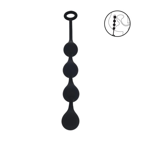 Waterdrop Silicone Anal Balls -M - 30mm - Black