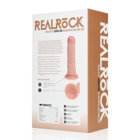 Vibrating Regular Curved Cock - 6 / 15,5 cm - Flesh
