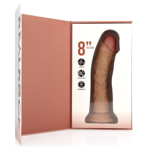 Vibrating Regular Curved Cock - 8 / 20,5 cm - Tan