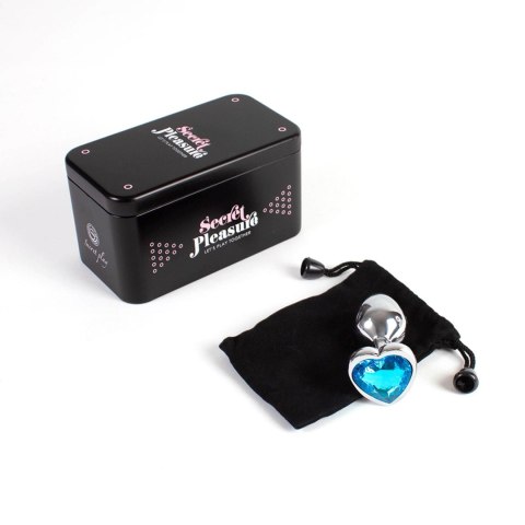 BLUE HEART METAL BUTT PLUG S