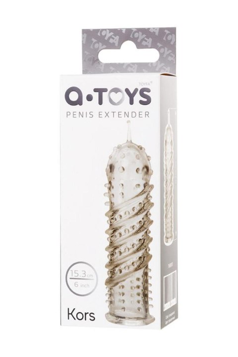 A-TOYS, Penis Sleeve, TPR, Transparent, 15.5 cm