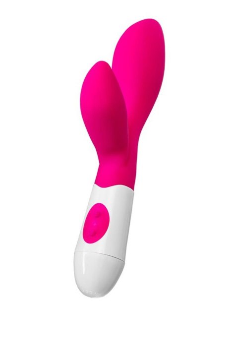 A-TOYS, Vibrator Lilu with Clitoral Stimulator, Silicone, Pink, 20 cm, 10 speeds, 2xAAA