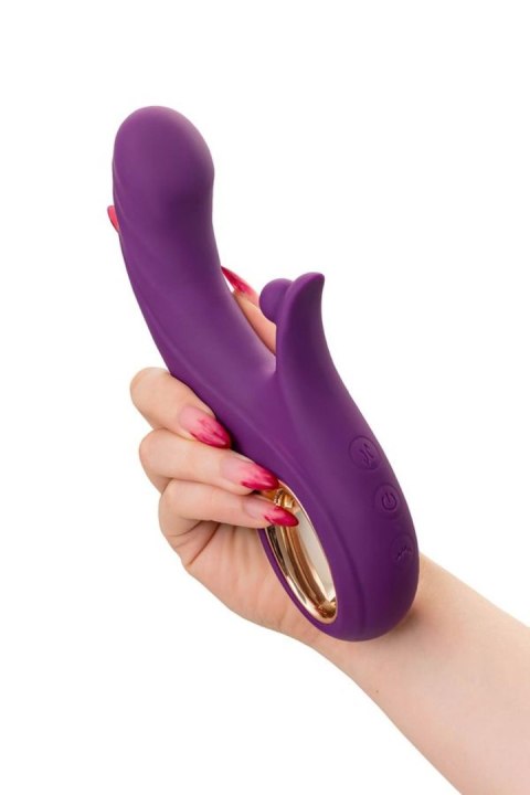 Vibrating roller with Up&Down functions by JOS Julli, silicone, purple, 20.5 cm