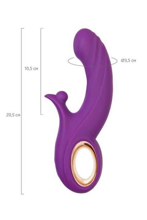 Vibrating roller with Up&Down functions by JOS Julli, silicone, purple, 20.5 cm