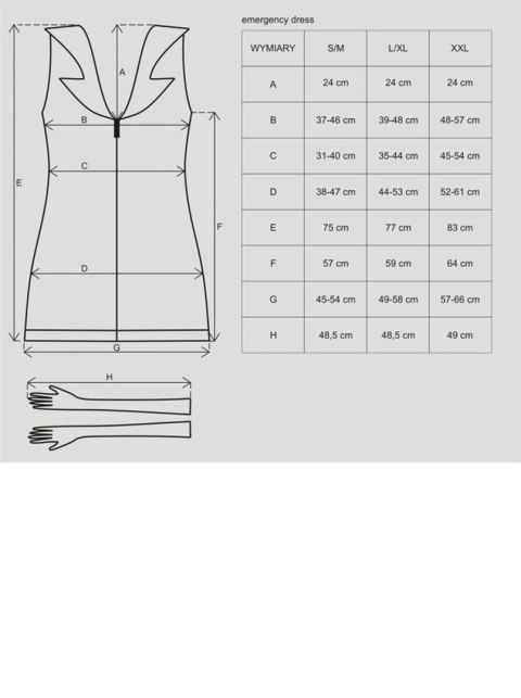 Bielizna-Emergency dress kostium S/M + stetoskop