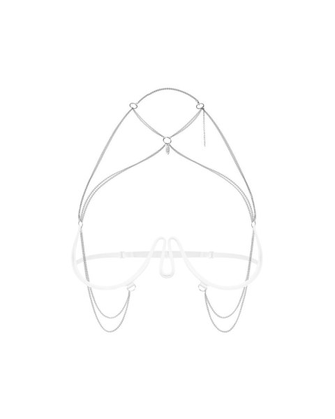 Lustique White uprząż na biust S/M/L