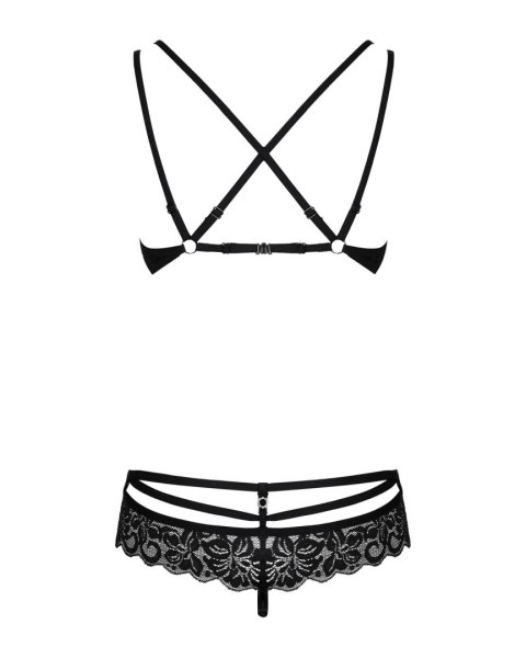 Bielizna-860-SET-1 komplet 2-częściowy czarny S/M