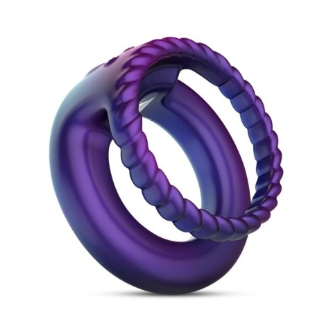 Hueman - Jupiter Vibrating Cock and Ball Ring - Purple