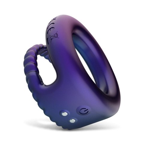 Hueman - Jupiter Vibrating Cock and Ball Ring - Purple