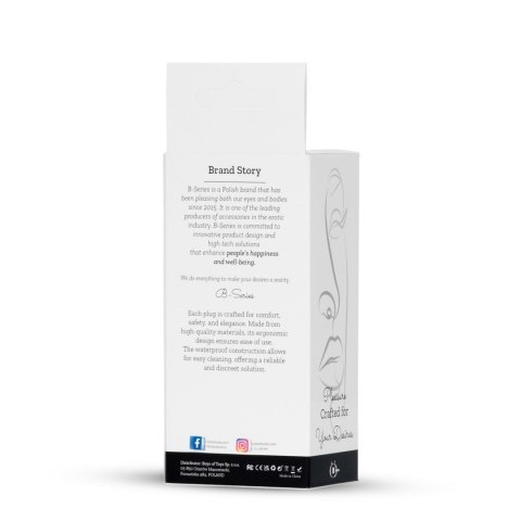 Plug-Jewellery Dark Silver BUTT PLUG- Red