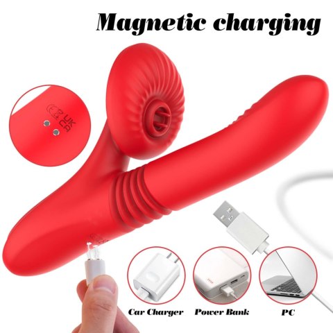 Silicone Vibrator 7 Powerful Modes - Licking,
Thrusting and Heating