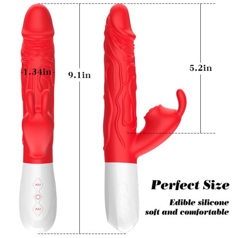 Silicone Vibrator 7 Vibration modes -
10 thrusting and
7 Flapping