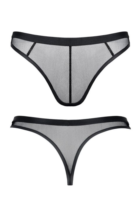 Męskie stringi z elastycznej siatki S