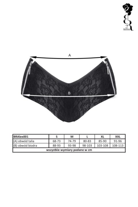 Bielizna - BRALEX001 szorty czarne rozmiar XL
