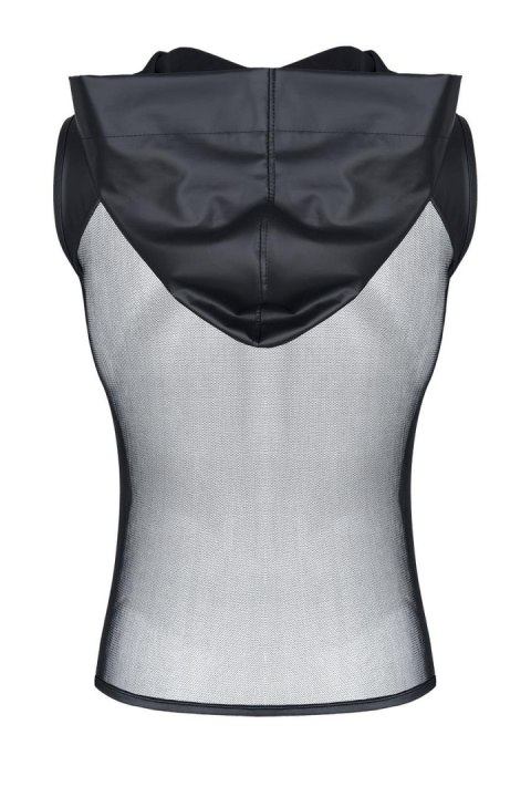 Męski t-shirt bez rękawów z kapturem L