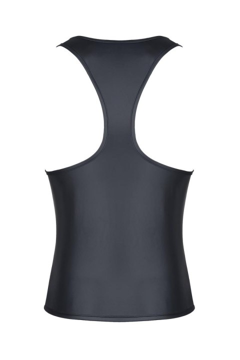 Męski t-shirt z wetlooka bez rękawów, z elastyczną taśmą z przodu XXL
