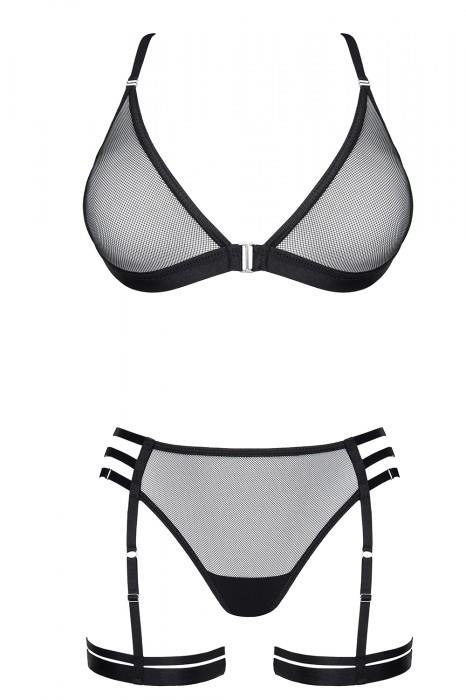 Bielizna-LadyX Adora XL - biustonosz, stringi, podwiązki