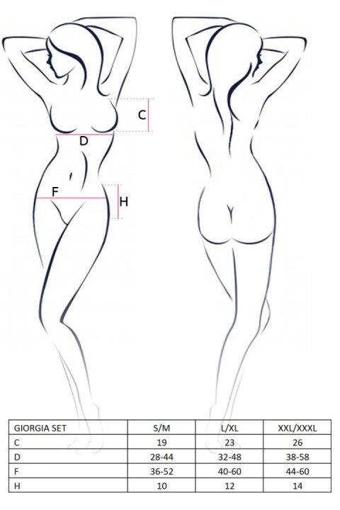 Bielizna-GIORGIA SET black L/XL - Casmir