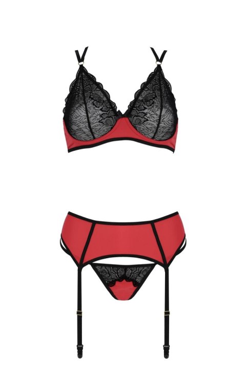 Bielizna-MAGNOLIA SET red XXL/XXXL