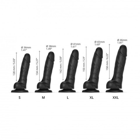 SLIDING SKIN REALISTIC DILDO BLACK S