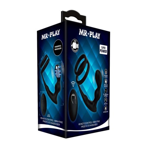 MR PLAY - VIBRATING ANAL PLUG with RING - Remote Control 12 functions