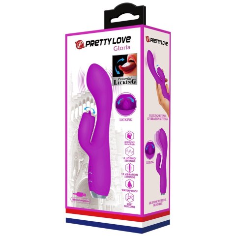 PRETTY LOVE - GLORIA Purple, 12 vibration functions 3 pulse wave settings Memory function
